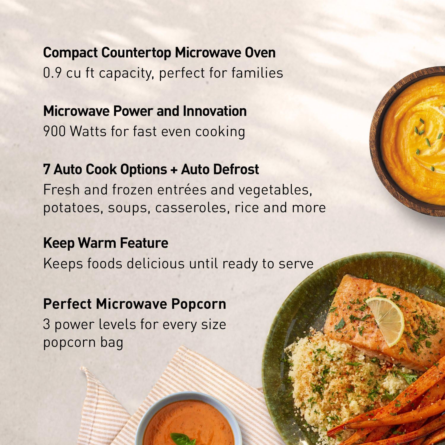 Panasonic NN-SB438S Compact Microwave Oven, 0.9 cft, Black Stainless Steel