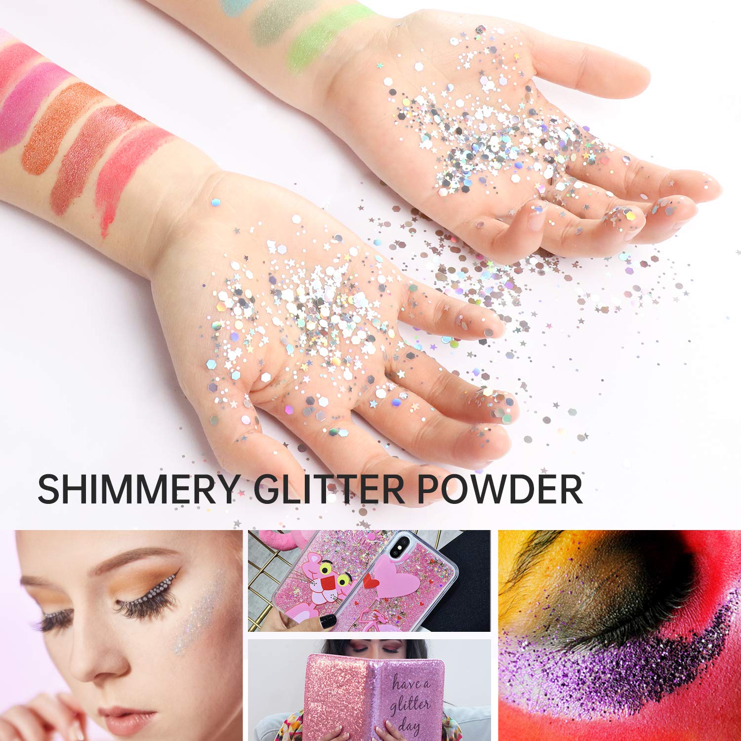 Mica Powder Epoxy Resin Dye - 29 Powdered Color Pigments + 1 Glitter (150G/5.3OZ) - for Soap Slime Bath Bombs Makeup Colorant