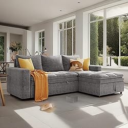 AYOUZ 89" L-Shape Convertible Sleeper Sectional