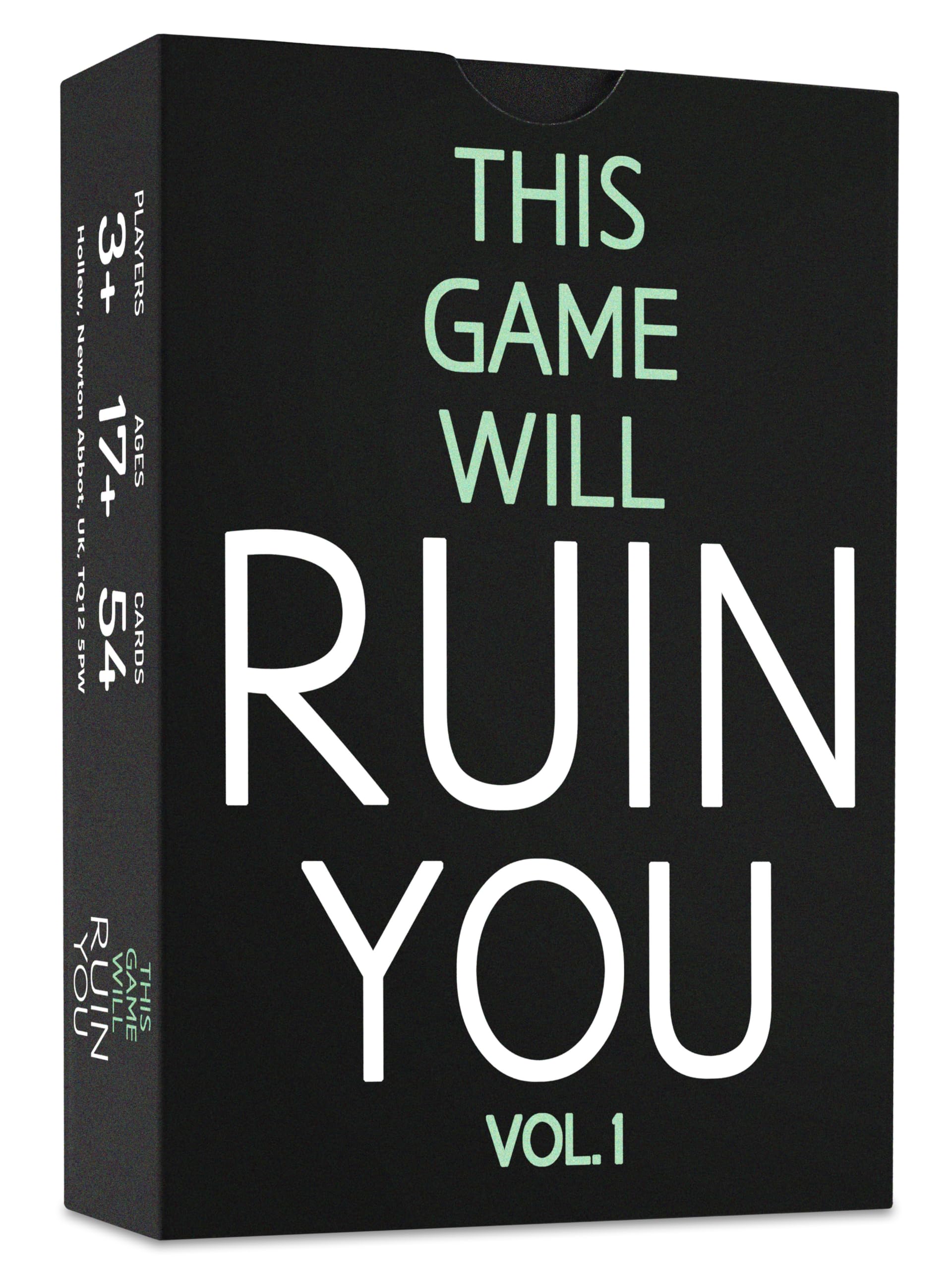 Hollew This Game Will Ruin You Vol 1 - Card Games for Adults & Hen Parties - Party Games for Uni Students & Fun Adult Games- Board Games for Groups & Couples or 18th Birthday Gift