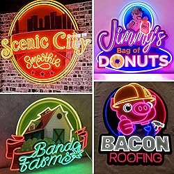 CIONAOR Custom Neon Sign, Personalized UV Printed