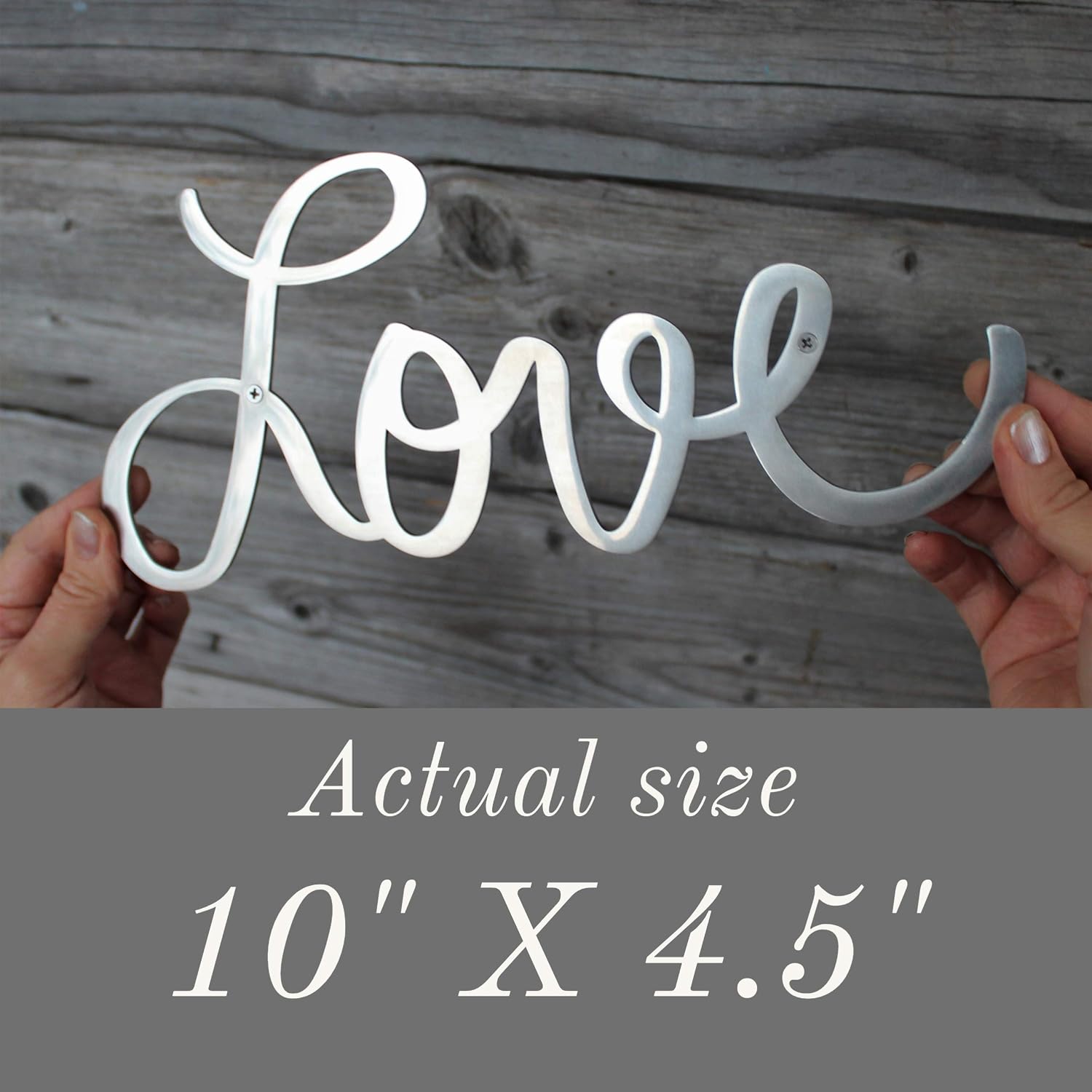 Way Of Hearts, Silver Metal Love Sign For Wall Art, Cute Room Decor Art for Living Room Decorations - Image 3