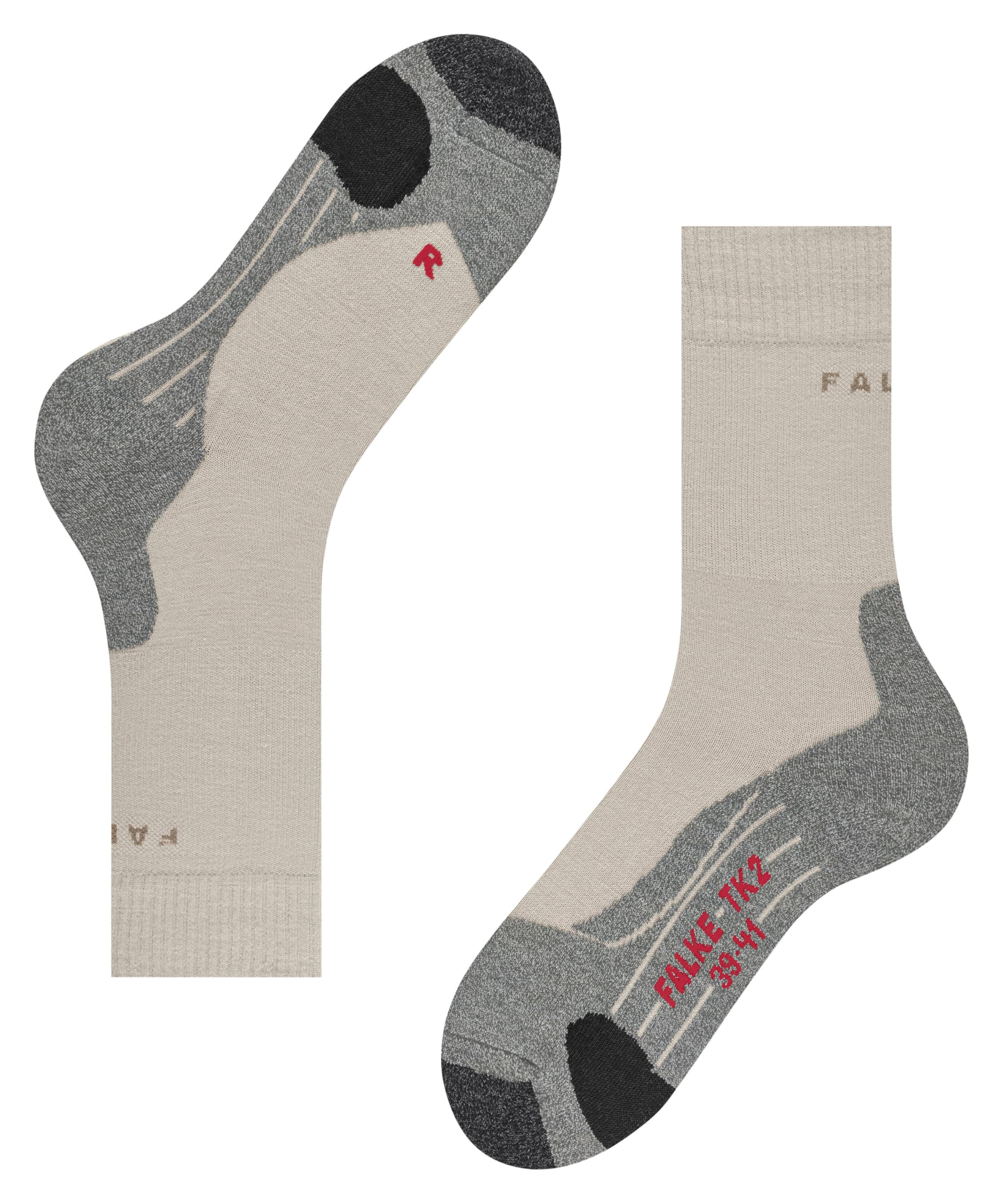 FALKE Herren Wandersocken TK2 Explore M So Wolle Funktionsmaterial antiblasen dick 1 Paar, Beige Natural 4200, 39-41 7