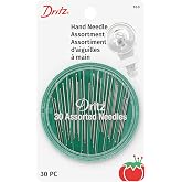 Dritz 160 Hand Needle Compact &amp; Needle Threader, Assorted Sizes &amp; Styles (30-Count)