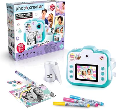 photo_creator Kids Instant Print Camera 250 Prints 4GB Storage Kit