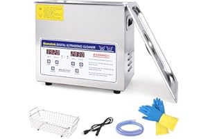 Seeutek Professional Ultrasonic Cleaner 3.2L with Digital Timer and Heater 304 Stainless Steel for Jewelry Rings Diamond Watch Glasses Circuit Board Dentures Small Parts Dental Instrument