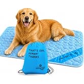 INSPECTOR TAIL Dog Cooling Mat, Indoor &amp; Outdoor, Large Self Cooling Pad | No Freeze Needed, Breathable, Washable, Portable Cooling Mat for Dogs with Travel Bag, Fits Car, Crate, Floor &amp; Bed, 39"x27"