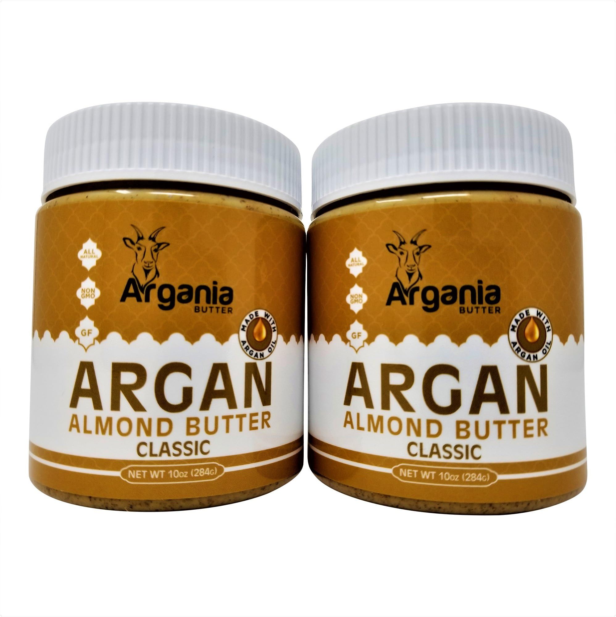 Argania Butter Classic Almond Butter + Organic Argan Oil, 10oz (2 Pack)