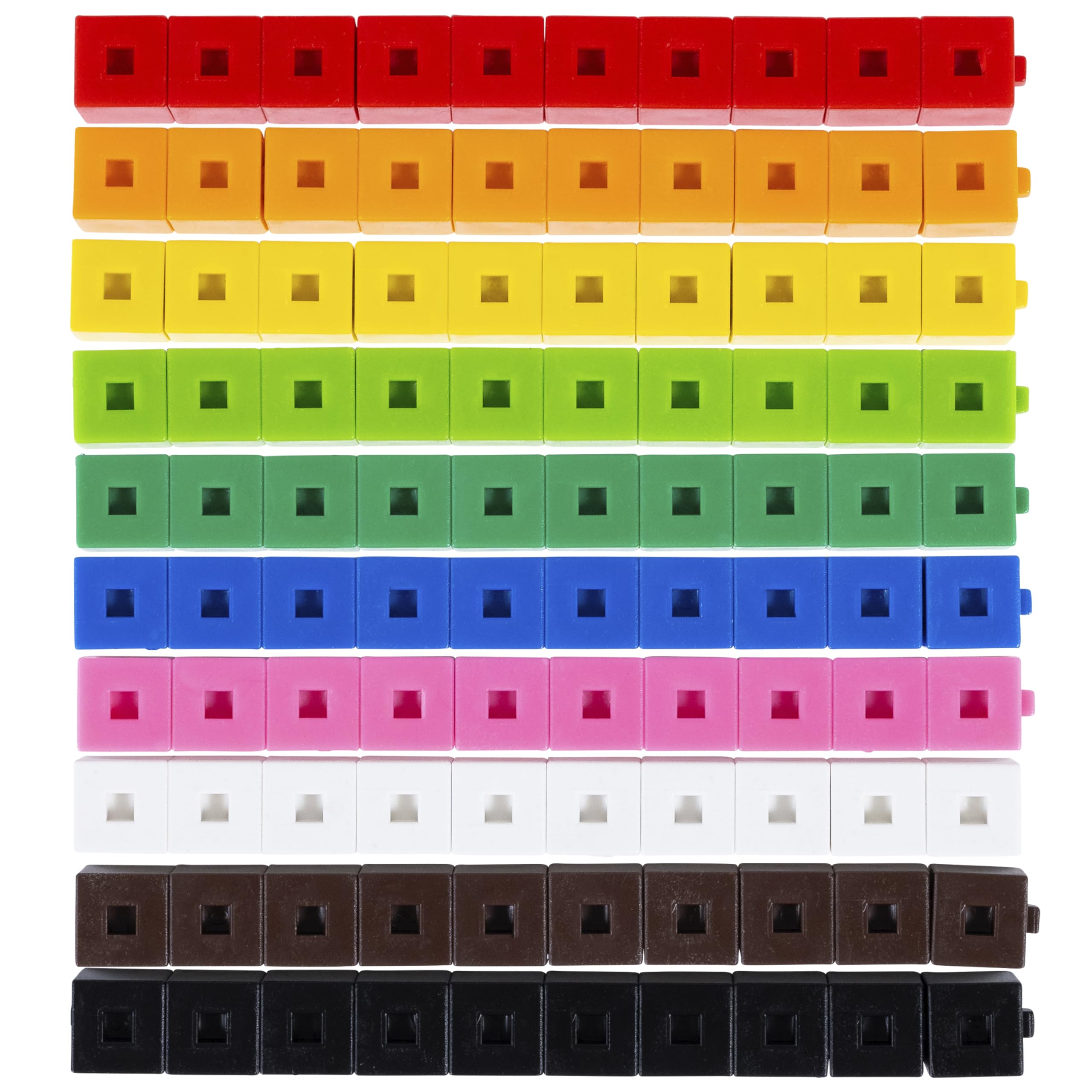 edxeducation Interlocking Cubes | Set of 1,000 | 1 cm Connecting Blocks in 10 Colours | Practice Maths, Sorting, Construction and More!
