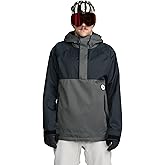 Volcom Men's Hossegor 20k Pullover Snowboard Jacket – Waterproof 2-layer
