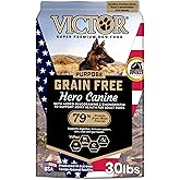 VICTOR Super Premium Dog Food – Purpose Hero Canine Kibble – Premium Gluten Free Dog Food for Active Adult Dogs – High Protein with Glucosamine and Chondroitin for Hip and Joint Health, 30lbs