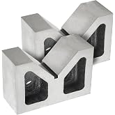 TEXALAN(R) 3 X 1-3/4 X 2-3/8Inch Cast Iron V Block Set - High-Quality, Machined Square and Parallel - Perfect for Holding Large Jobs