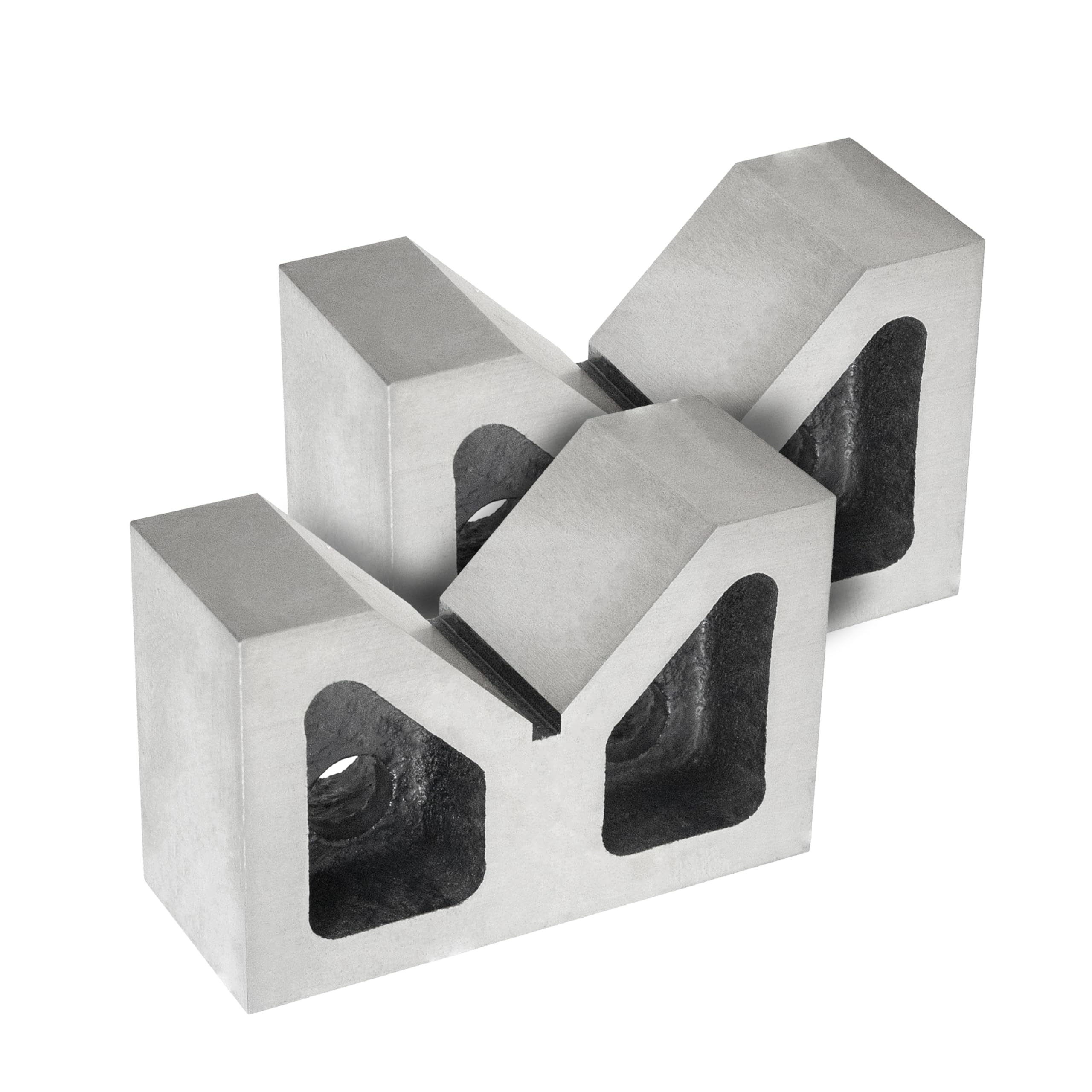 Photo 1 of TEXALAN(R) 6 X 3-1/2 X2-1/2Inch Cast Iron V Block Set - Machined Square and Parallel - Perfect for Holding Large Jobs