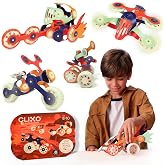 Clixo Mars Rover Pack, Glow STEM Space Magnetic Building Toys (30 Pc, 6+) | Glow-in-the-dark galactic STEM play. Build rovers and spaceships. Travel friendly, multi-sensory space exploration toys.
