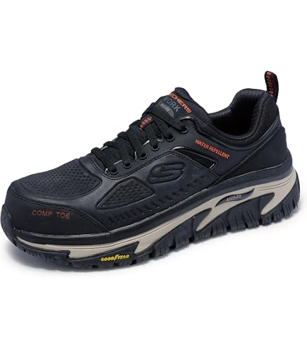 Amazon.com: Skechers Arch Fit SR Comp Toe Black/Charcoal 7 D (M