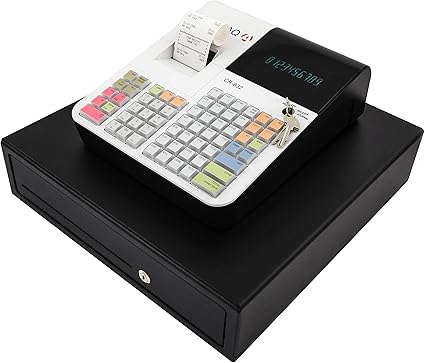 ACROPAQ 05004 caja registradora con impresora térmica 41 x 43 x 28 cm) negro, color blanco: Amazon.es: Oficina y papelería