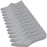 Jormatt Mens No Show Socks Cotton Low Cut Ankle Short Casual Socks Men With Non-Slip Grips, 6/8/12 Pairs