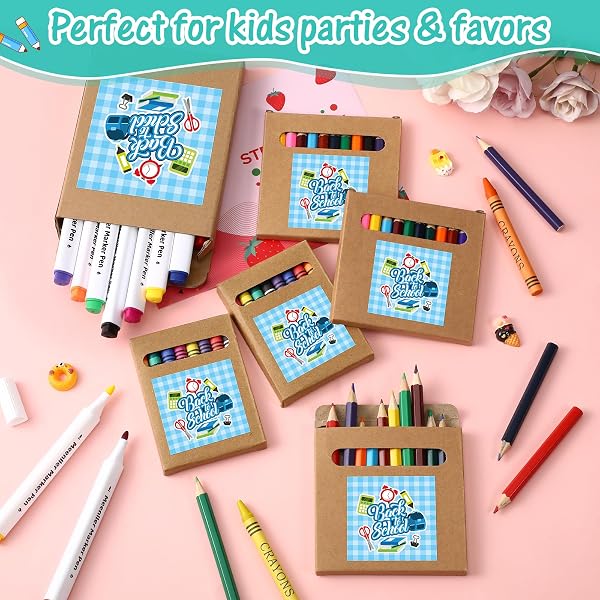 WEEKGRAT 90 PACKS SCHOOL ART SET KID CRAYONS MARKERS AND COLORED PENCILS BUNDLE KIT COLORING SUPPLIES CLASSROOMS STUDENT CHRISTMAS HOLIDAY GIFT