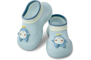 Dookeh Baby Shoes Boys Girls First Walking Shoes Non Slip Soft Sole Sneakers Toddler Infant Babygirl Sock Shoes…