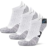 Busy Socks Men's Athletic Ankle Coolmax Running Socks Women's Cushioned Anti Blister Moisture Wicking Low Cut Socks 3 Pack