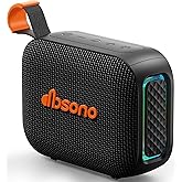 Portable Bluetooth Speaker Waterproof Gift: IPX5 HD Sound Up to 24H Playtime, TWS Pairing, Wireless Speakers with Lights, Travel Essentials Valentines Birthday Gifts for Men Women Boys Girls-Black