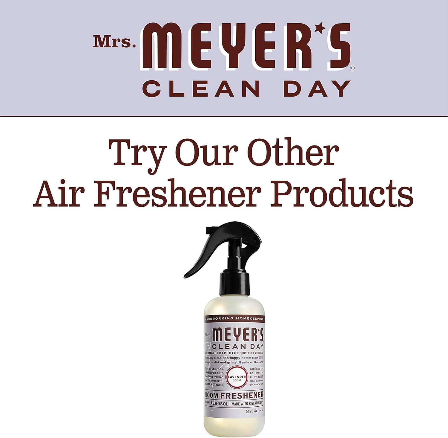 Mrs. Meyer's Clean Day Scented Soy Aromatherapy Candle, 35 Hour Burn Time, Made with Soy Wax, Lavender, 7.2 oz- Pack of 2: Health & Personal Care