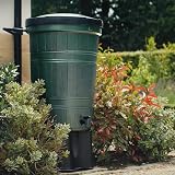 Dawsons Living 200L Green Barrel Water Butt with Lid, Stand & Diverter Kit view 3