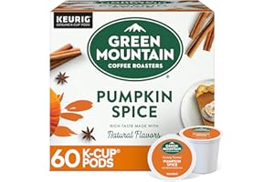 Green Mountain Coffee Roasters Pumpkin Spice, Keurig Single-Serve K-Cup Pods, Light Roast Coffee, 60 Count (6 Packs of 10)