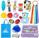 Joyreal 15 Pcs Sensory Toys Set for Babies 0-12 Months Rattles Maracas Foil view 1