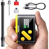 AUXITO Electric Bike Pump 20s Fast Inflate 120 PSI, Mini Air Pump with Gauge, Auto Stop, Presta and Schrader Valve, Portable Bike Pump for Motorcycle, Mountain Bike, Road Bike, E-Bike, Sports Ball