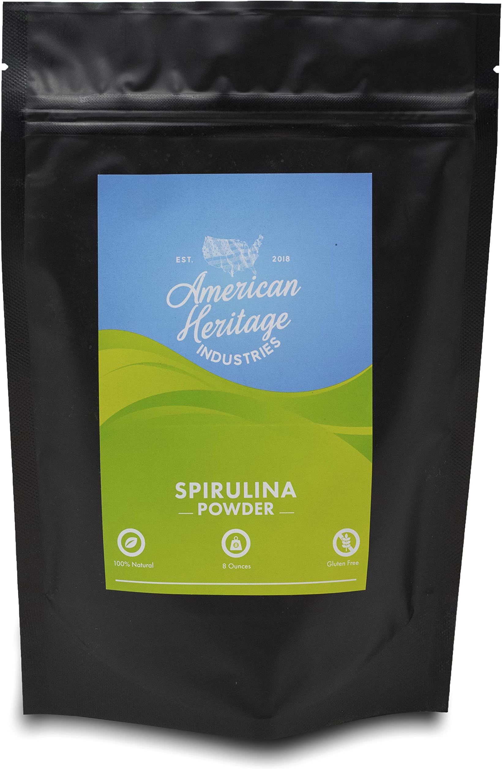 Spirulina Powder 8 OZ by American Heritage Industries
