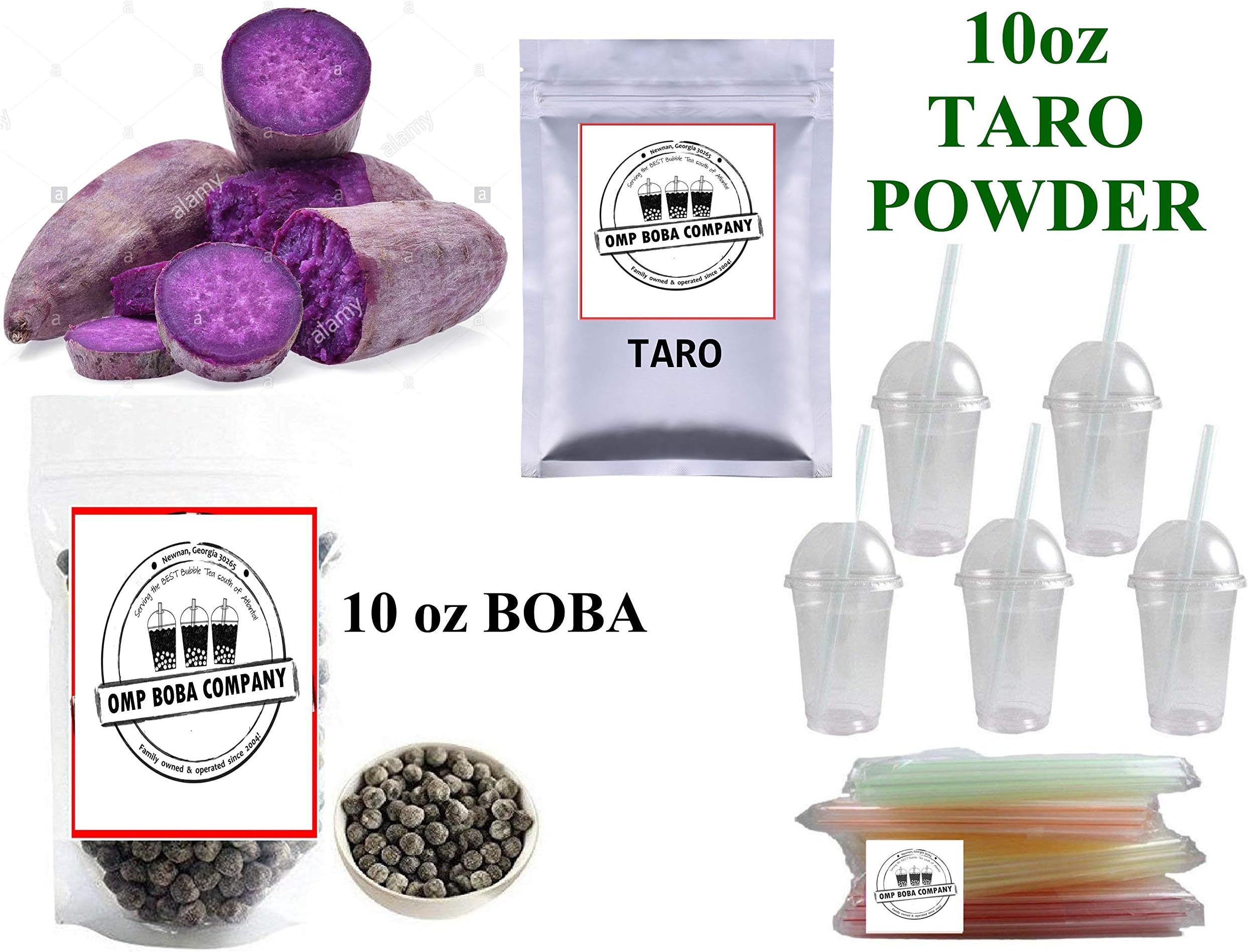 Taro Ube Boba Bubble Tea Kit DIY Makes 10+ Drinks DIY