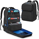 PGmoon Travel Storage Backpack Compatible with Nintendo Switch/Switch 2/Lite/OLED Model, Protective Carrying Case with Various Pockets For Dock, Controllers & More Accessories (Patent Design)