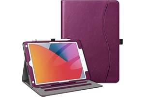 Fintie Case for iPad 9th / 8th / 7th Generation (2021/2020/2019) 10.2 Inch - [Corner Protection] Multi-Angle Viewing Stand Cover with Pocket & Pencil Holder, Auto Sleep Wake, Purple