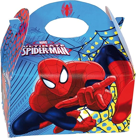 Marvel Comics Spider Man, caja de recuerdos para fiesta x1: Amazon.es: Juguetes y juegos