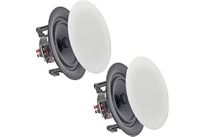 Vaiyer Set of 2 Frameless 5.25 Inch 350 Watts (Per Pair) Ceiling Speaker Home Theater System, Flush Mount in-Wall in-Ceiling 2-Way Mid Bass Woofer Speaker - for Office, Living Room