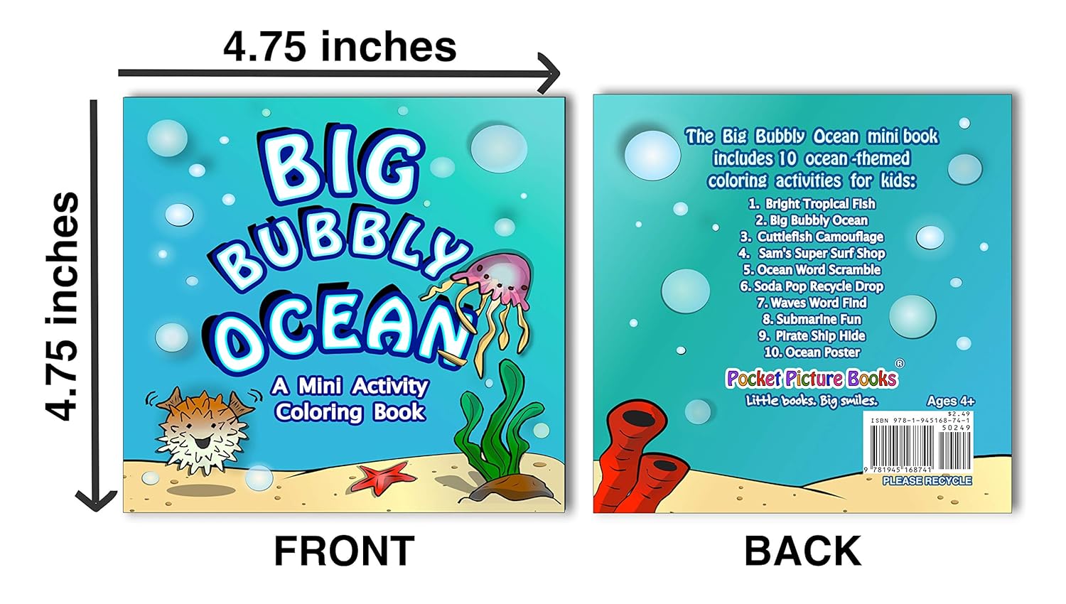 Download Arts Crafts Mini Coloring Books For Kids Party Favor Ocean Animal Coloring Book Small Coloring Book Goodie Bag Coloring Book 4 75 X 4 75 Mini Sized Ocean Activity Coloring Books In Bulk 50