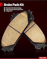 Torchbeam 54197 D1653 Front Ceramic Brake Pads and