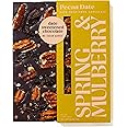Spring & Mulberry Dark Chocolate Bars – Healthy Dark Chocolate, Date-Sweetened - Pecan Date 12 Pack