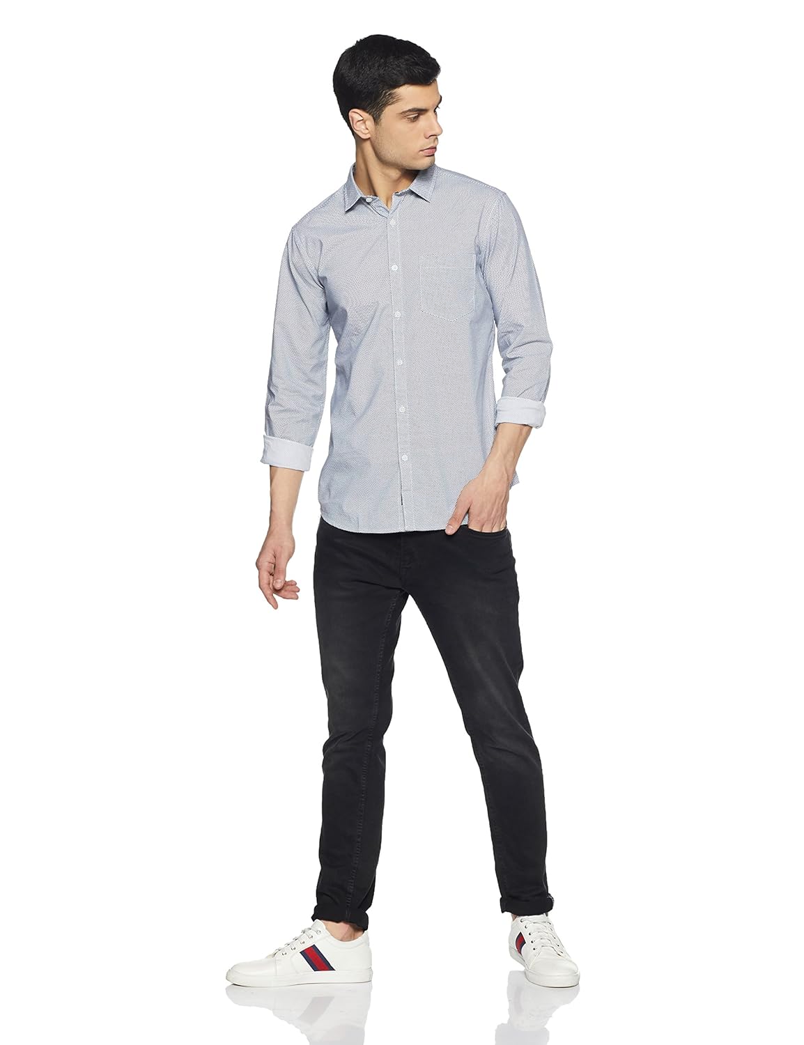 symbol amazon brand men's regular fit casual shirt