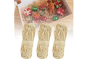 Natural Raffia Ribbon for Christmas Gift Wrapping – Eco-Friendly Paper Straw Twine for Holiday Crafts, Bouquets, Rustic Party