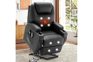Electric Recliner with Massage and Heating, Power Lift Reclining Chair for Elderly and Adults, Modern Recliner Chair with Rem