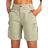 Viodia Women's 7" Hiking Cargo Shorts with Pockets Quick Dry Lightweight Shorts for Women Golf Casual Summer Shorts