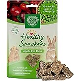 Small Pet Select Healthy Snackers, Apple Pea Flake, Rabbits, 2 oz | Wholesome Real-Fruit Snack, Hand-Packed, For Guinea Pigs, Bunnies, Chinchillas, Hamsters &amp; Small Pets