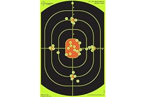 Splatterburst Targets - 12 x 18 inch Bullseye Splatter Target - Easily See Your Shots Burst Bright Fluorescent Yellow Upon Impact - Made in USA