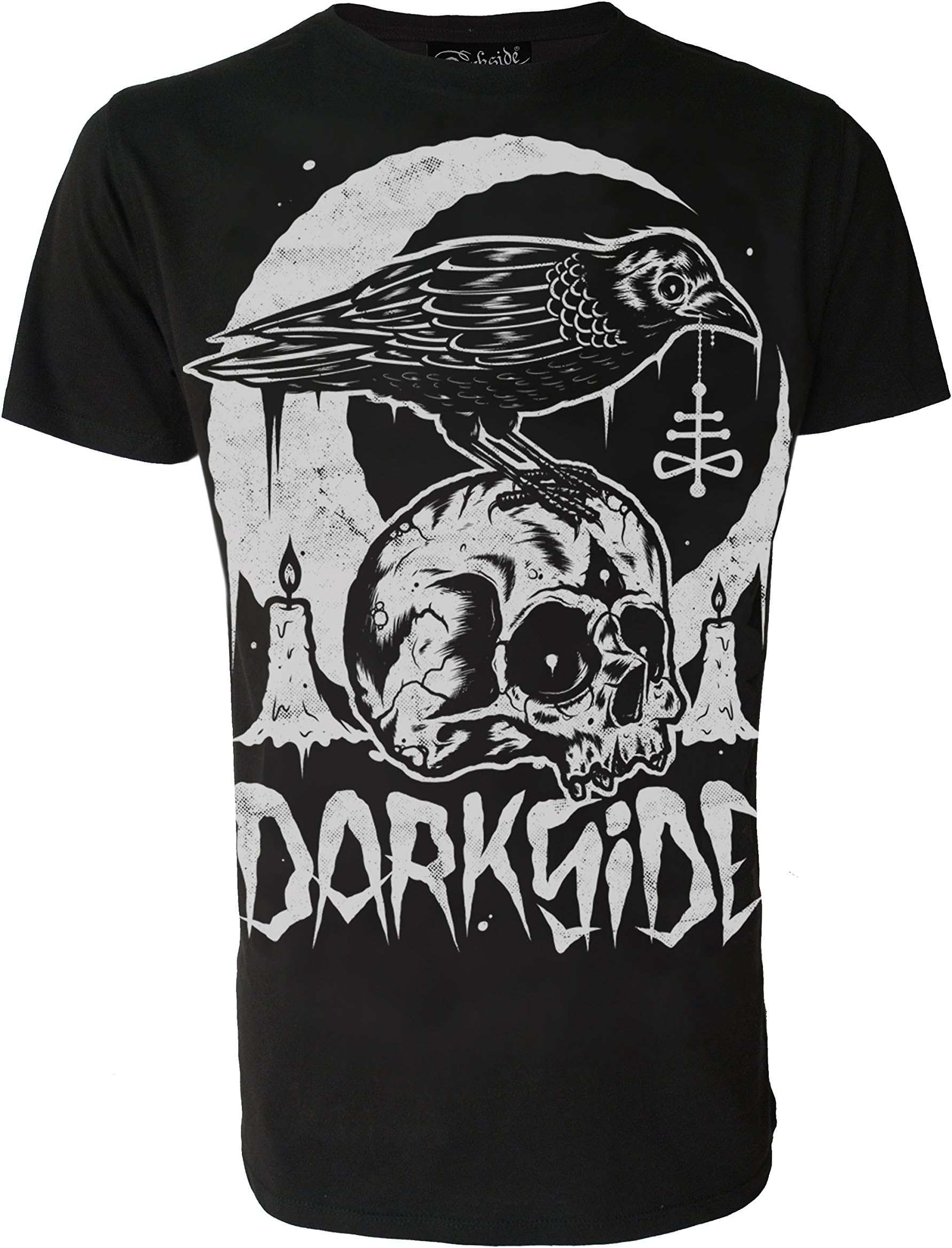 Crow Skull Genuine Darkside Mens T Shirt Occult Nu Goth Satanic Gothic Alternative Clothing