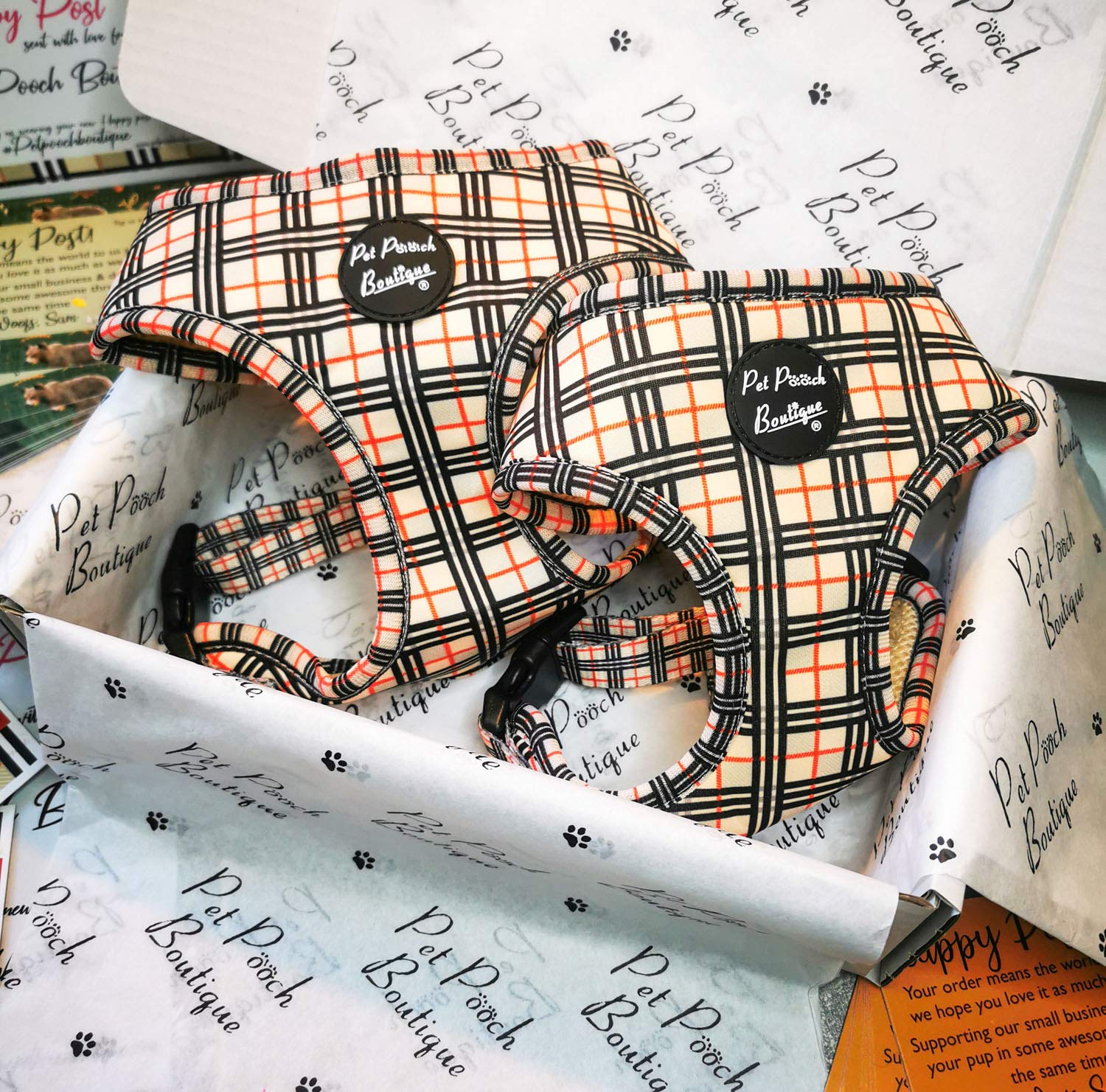 Pet Pooch Boutique Barkberry Windsor Classic Dog Harness Extra Large