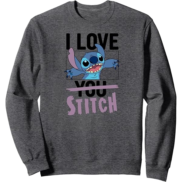 I LOVE スティッチ❤️！ Amazon.com: Lilo & Stitch - Valentines Day I Love Stitch T