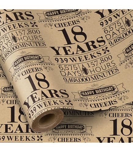 Aazon.co: RUSPEPA 3rd Birthday Wrapping Paper For Girl - Ini Roll