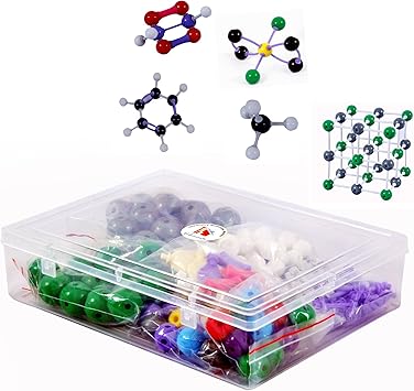 Edunovate Organic -Inorganic + Large Size NaCl ( Sodium Chloride Crystal) Molecular Models include 301 Pieces